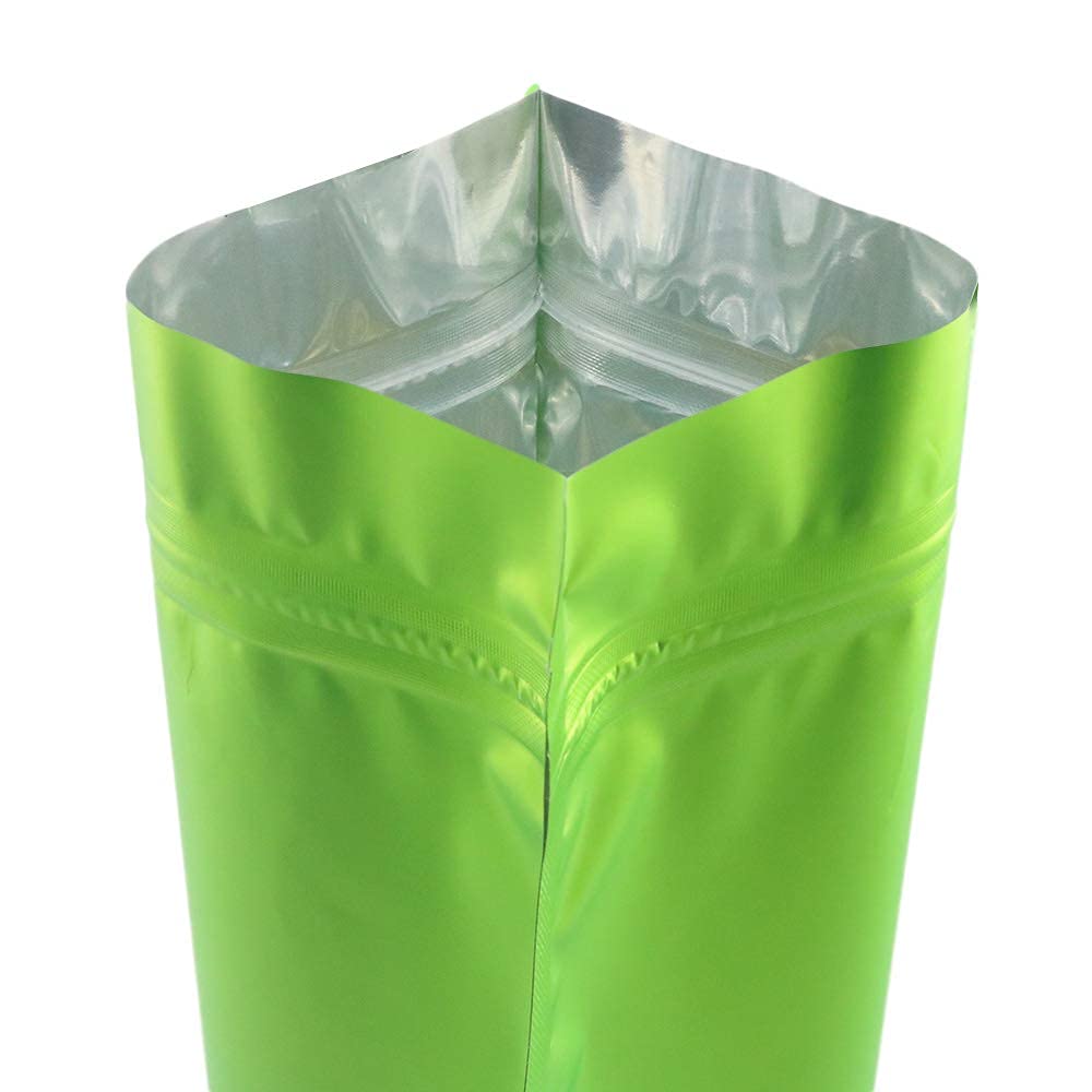 DEERA Lime Green Matt Finish Ziplock Pouch with Window