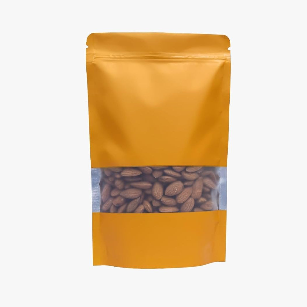 DEERA Orange Matt Finish Ziplock Pouch with Window