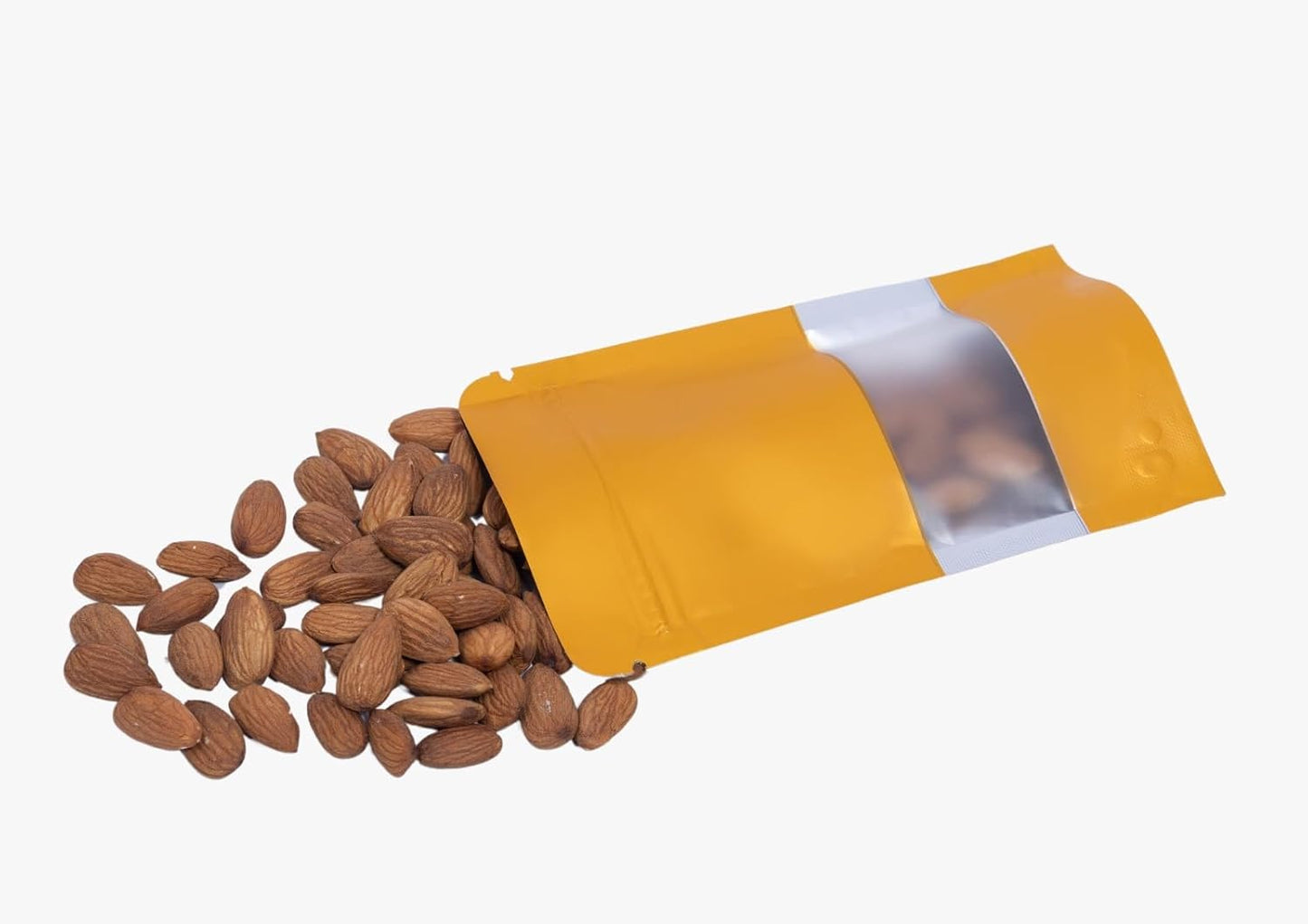 DEERA Orange Matt Finish Ziplock Pouch with Window