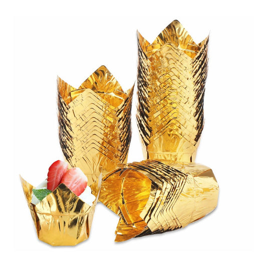 DEERA Tulip Aluminum Foil Cupcake Liners